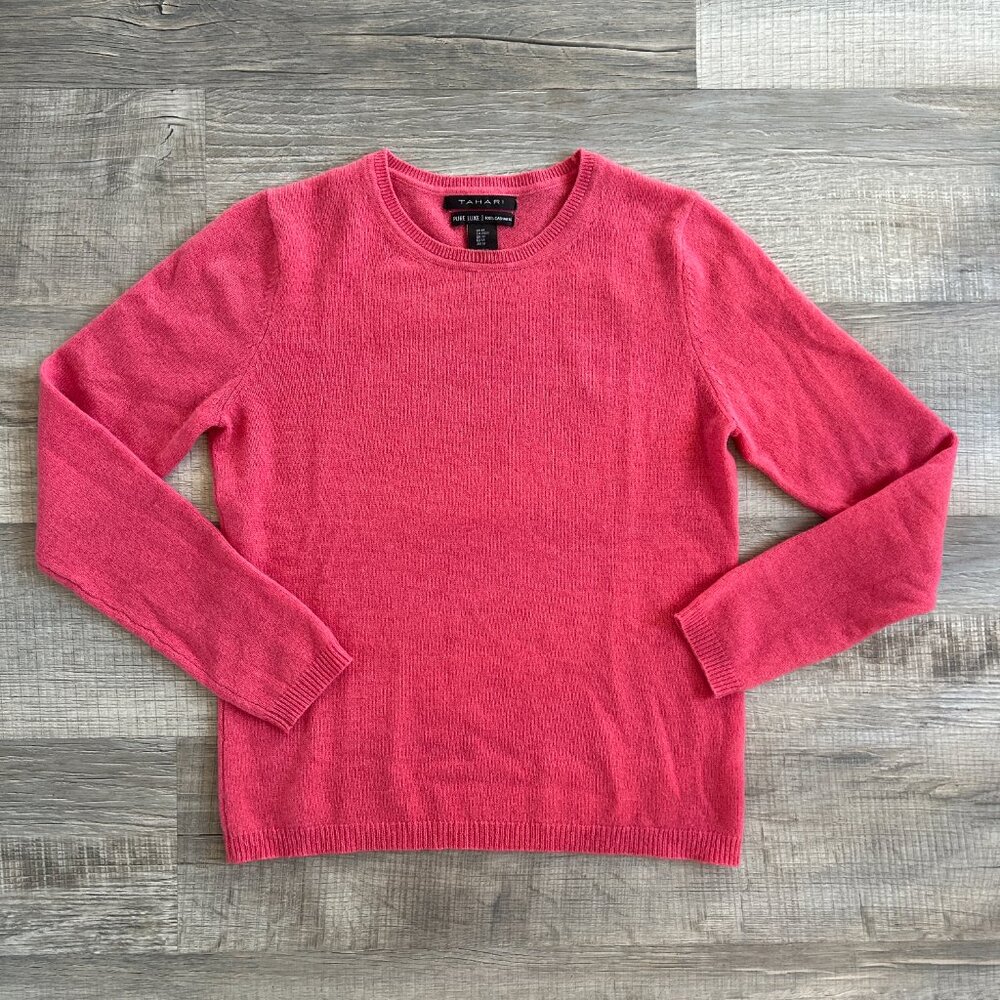 Tahari Pure Luxe 100% Cashmere Pullover Sweater (size M)